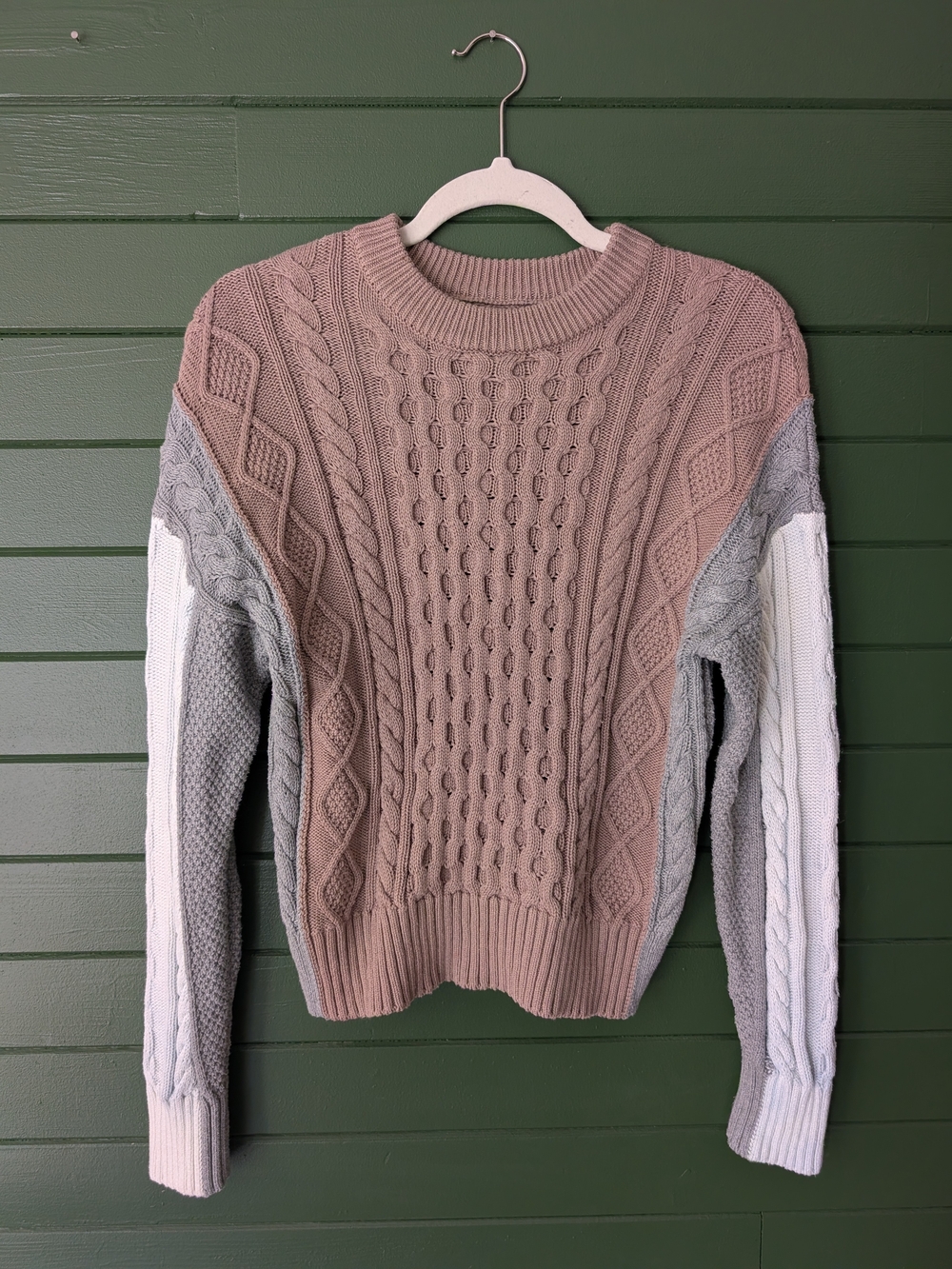 Frank & Oak Cotton Cable Knit Crewneck Sweater - Picture 2 of 4